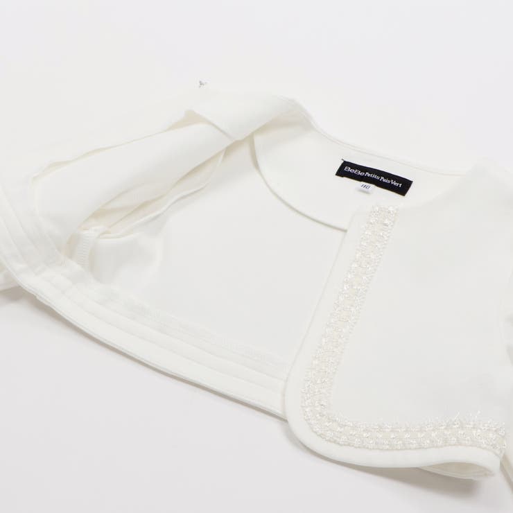 【店舗限定】ファンシーヤーンジャケット＋格子柄ジャンパースカート セット(110… | BeBe Petits Pois Vert | 詳細画像13 