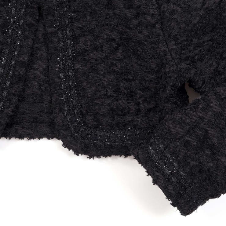 【店舗限定】ファンシーヤーンジャケット＋格子柄ジャンパースカート セット(110… | BeBe Petits Pois Vert | 詳細画像21 