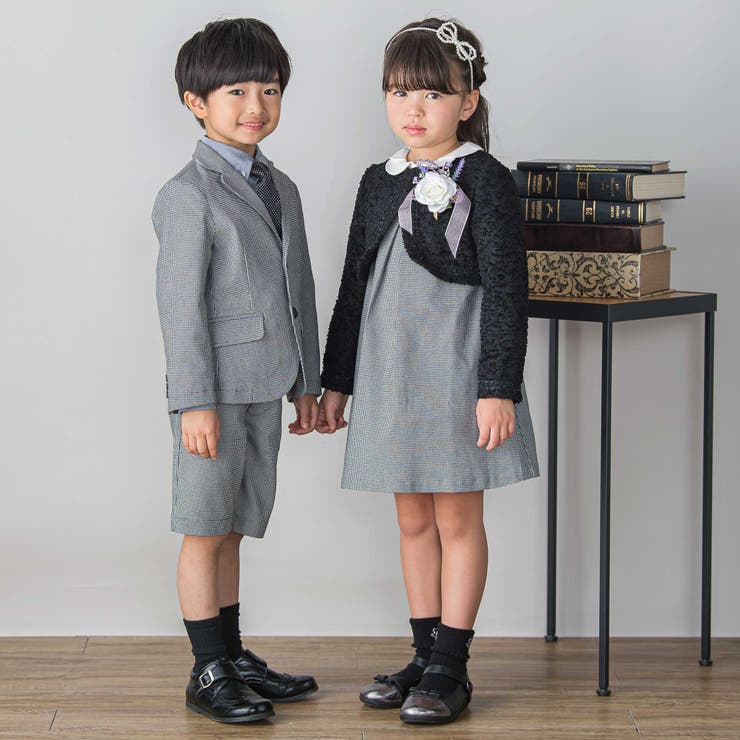 【店舗限定】ファンシーヤーンジャケット＋格子柄ジャンパースカート セット(110… | BeBe Petits Pois Vert | 詳細画像7 