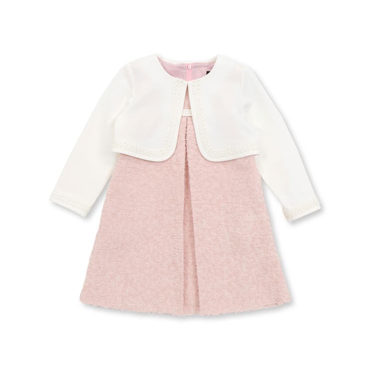 【店舗限定】ファンシーヤーンジャケット＋格子柄ジャンパースカート セット(110… | BeBe Petits Pois Vert | 詳細画像8 