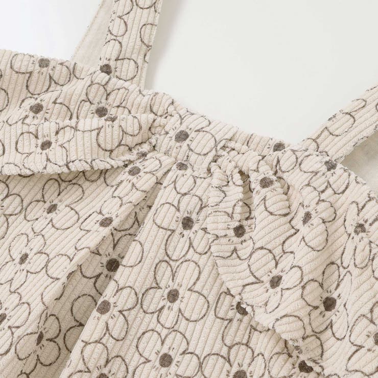 【店舗限定】花柄コールテンジャンパースカート＋長袖リブトップスセット(95~15… | BeBe Petits Pois Vert | 詳細画像10 