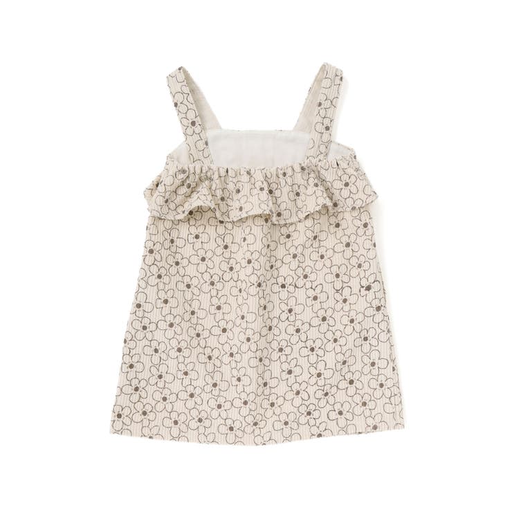 【店舗限定】花柄コールテンジャンパースカート＋長袖リブトップスセット(95~15… | BeBe Petits Pois Vert | 詳細画像6 