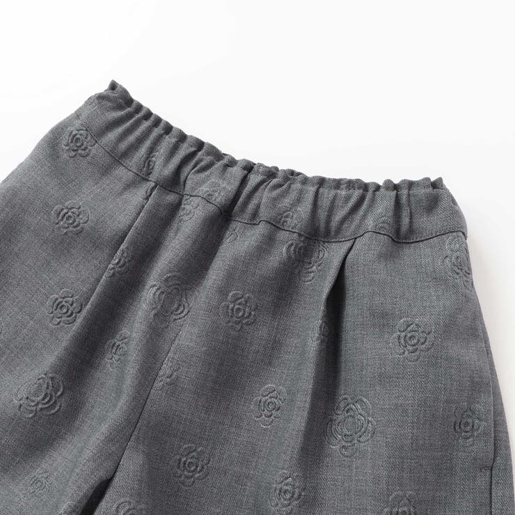 【店舗限定】型押し花柄ベスト＋ショートパンツセットアップ(95~150cm) | BeBe Petits Pois Vert | 詳細画像17 