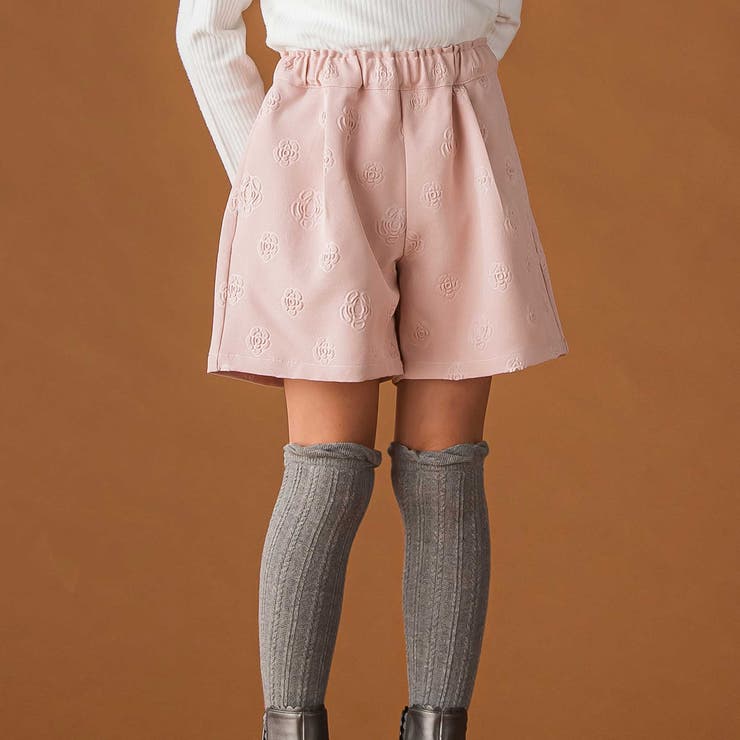 【店舗限定】型押し花柄ベスト＋ショートパンツセットアップ(95~150cm) | BeBe Petits Pois Vert | 詳細画像6 