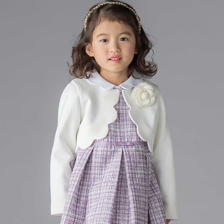 ボレロ＋ジャンパースカート＋ブラウス3点セットアンサンブル | BeBe Petits Pois Vert | 詳細画像7 