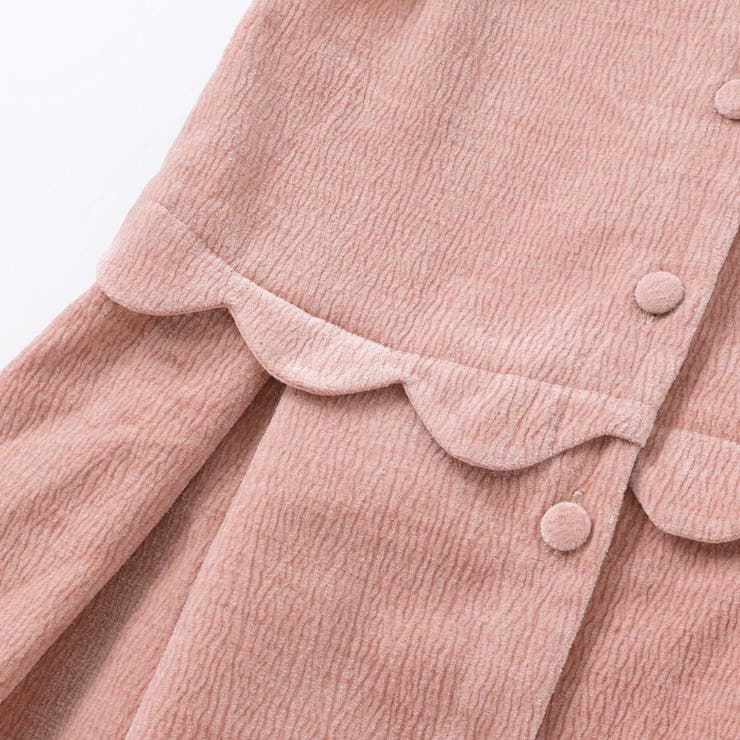 【店舗限定】【お揃い】起毛ジャガードスカラップジャンパースカート(95~150c… | BeBe Petits Pois Vert | 詳細画像13 