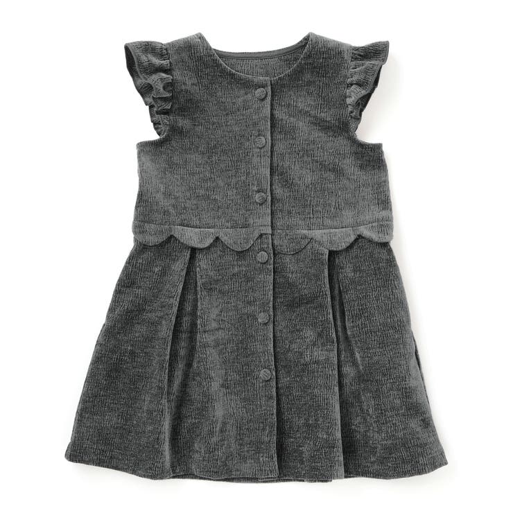 【店舗限定】【お揃い】起毛ジャガードスカラップジャンパースカート(95~150c… | BeBe Petits Pois Vert | 詳細画像6 