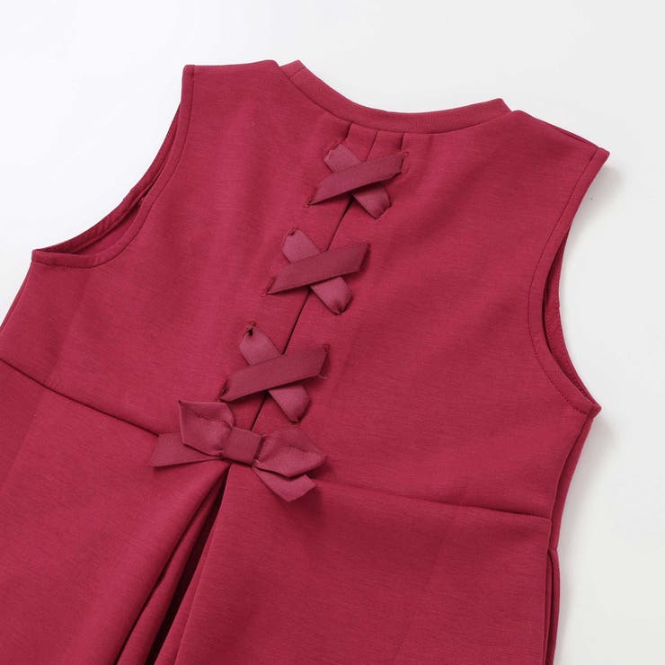 【店舗限定】ポンチバック編み上げジャンパースカート(95~150cm) | BeBe Petits Pois Vert | 詳細画像15 