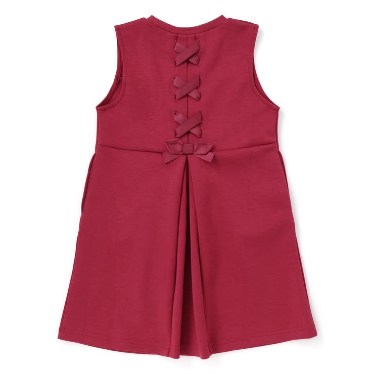 【店舗限定】ポンチバック編み上げジャンパースカート(95~150cm) | BeBe Petits Pois Vert | 詳細画像9 