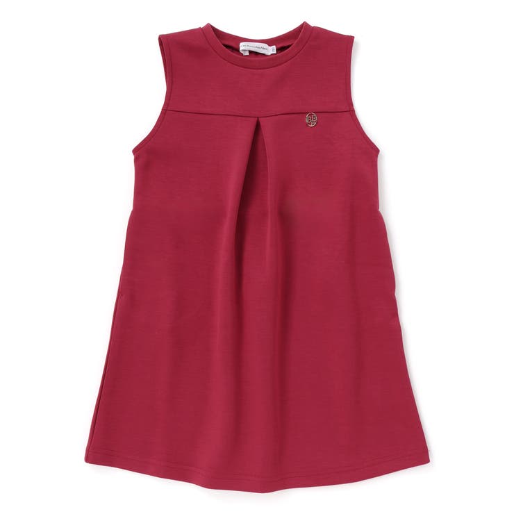 レッド | 【店舗限定】ポンチバック編み上げジャンパースカート(95~150cm) | BeBe Petits Pois Vert