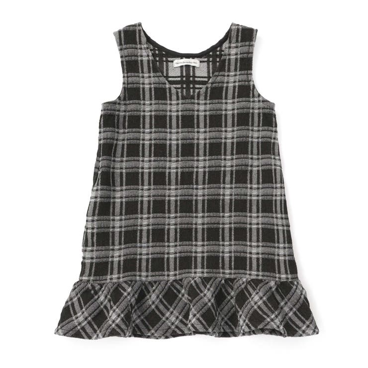 【店舗限定】チェックデニムジャンパースカート(95~150cm) | BeBe Petits Pois Vert | 詳細画像5 