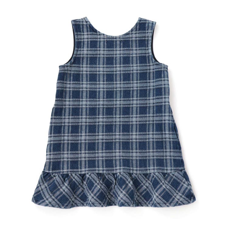 【店舗限定】チェックデニムジャンパースカート(95~150cm) | BeBe Petits Pois Vert | 詳細画像8 