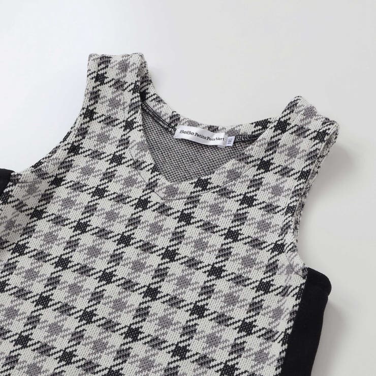 【店舗限定】千鳥格子サイドラインジャンパースカート(95~150cm) | BeBe Petits Pois Vert | 詳細画像10 