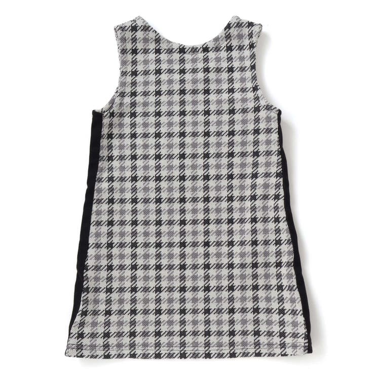 【店舗限定】千鳥格子サイドラインジャンパースカート(95~150cm) | BeBe Petits Pois Vert | 詳細画像9 