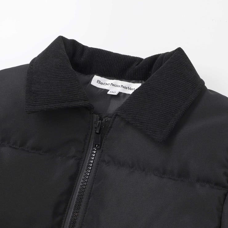 【店舗限定】タフタコールテン切り替えダウンジャケット(95~150cm) | BeBe Petits Pois Vert | 詳細画像10 