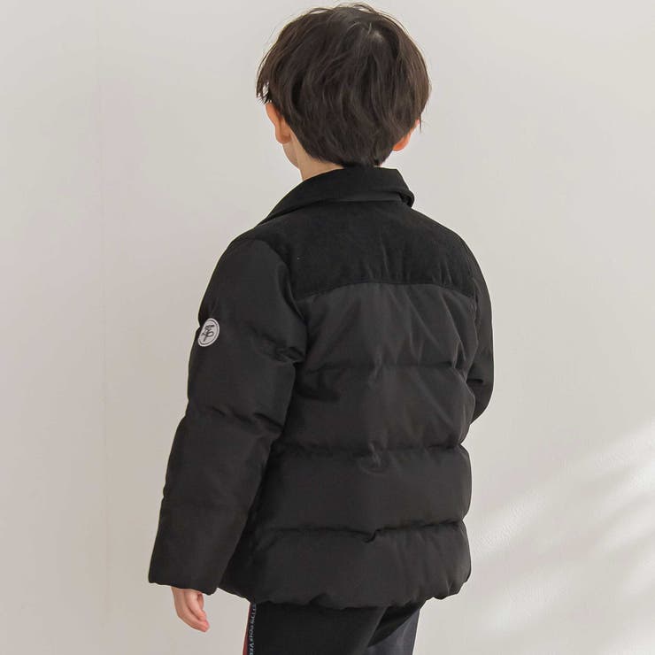 【店舗限定】タフタコールテン切り替えダウンジャケット(95~150cm) | BeBe Petits Pois Vert | 詳細画像5 