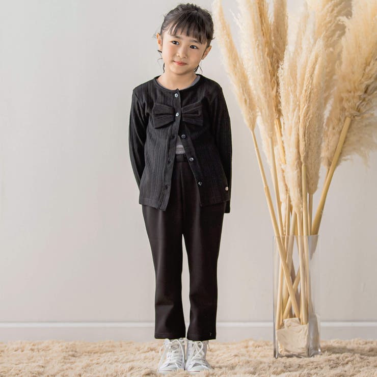 【店舗限定】ニット風リボンカーディガン(95~150cm) | BeBe Petits Pois Vert | 詳細画像4 