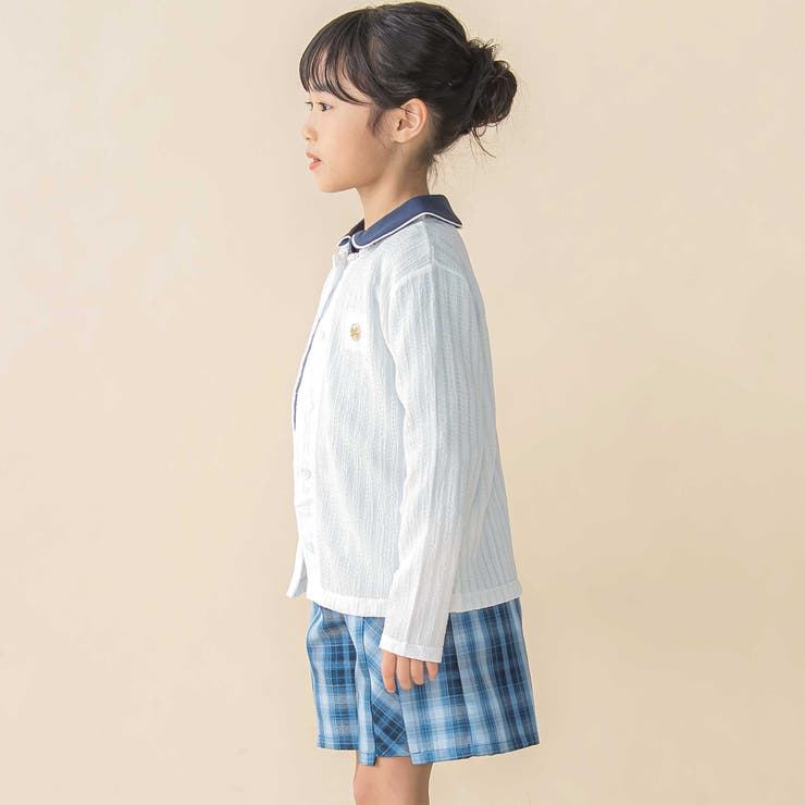 レーシーカットソー長袖カーディガン(95~150cm) | BeBe Petits Pois Vert | 詳細画像3 