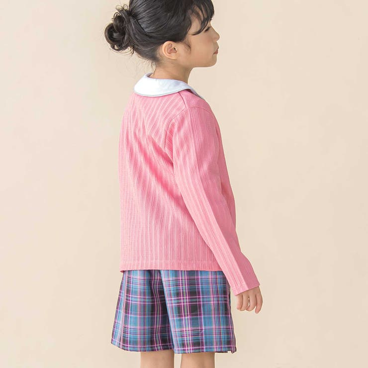 レーシーカットソー長袖カーディガン(95~150cm) | BeBe Petits Pois Vert | 詳細画像7 