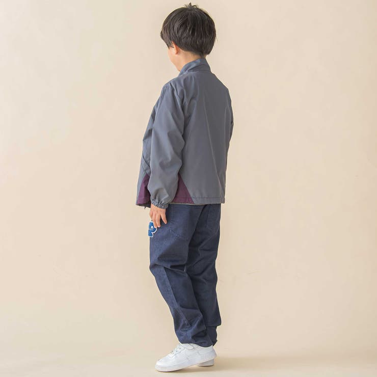 サイド配色タフタスタンドカラーブルゾン(95~150cm) | BeBe Petits Pois Vert | 詳細画像3 