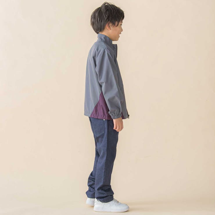 サイド配色タフタスタンドカラーブルゾン(95~150cm) | BeBe Petits Pois Vert | 詳細画像4 