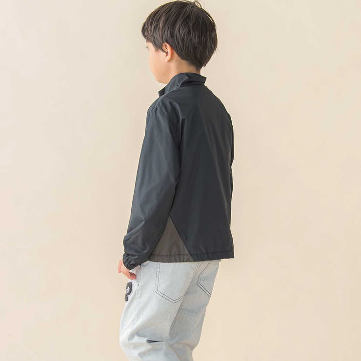 サイド配色タフタスタンドカラーブルゾン(95~150cm) | BeBe Petits Pois Vert | 詳細画像6 