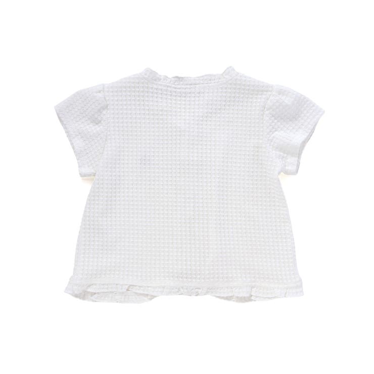 【店舗限定】格子編みカットソーフリル半袖ボレロ(95~150cm) | BeBe Petits Pois Vert | 詳細画像13 