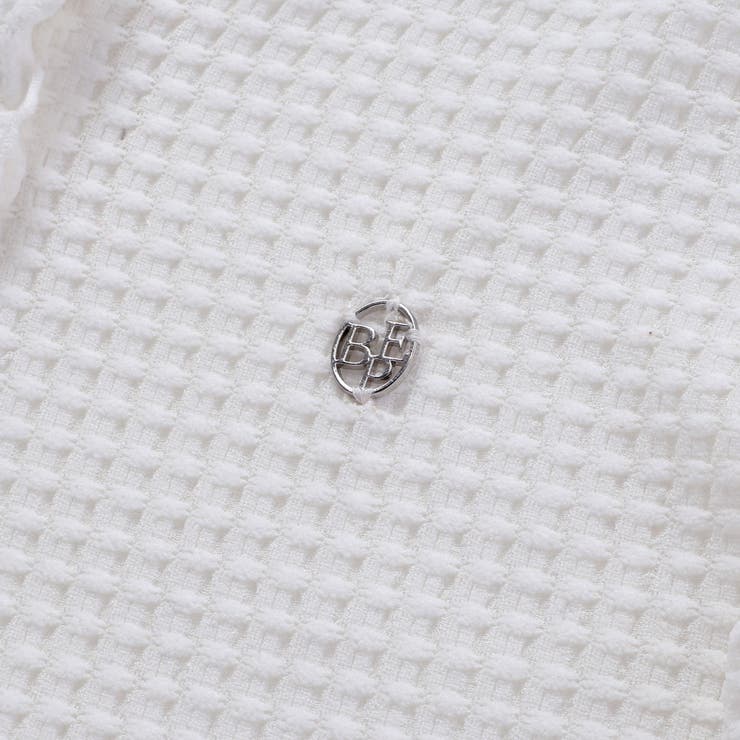 【店舗限定】格子編みカットソーフリル半袖ボレロ(95~150cm) | BeBe Petits Pois Vert | 詳細画像15 