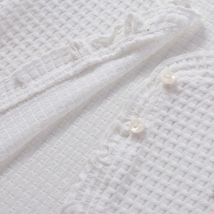 【店舗限定】格子編みカットソーフリル半袖ボレロ(95~150cm) | BeBe Petits Pois Vert | 詳細画像17 