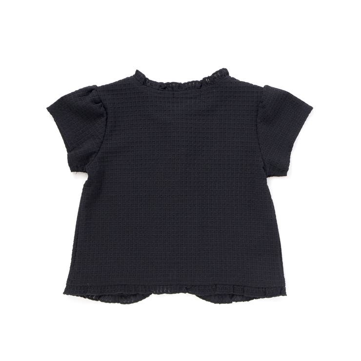 【店舗限定】格子編みカットソーフリル半袖ボレロ(95~150cm) | BeBe Petits Pois Vert | 詳細画像21 