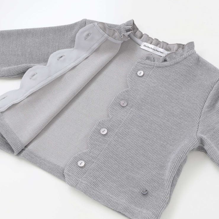 【店舗限定】スカラップニットカーディガン(95~160cm) | BeBe Petits Pois Vert | 詳細画像13 