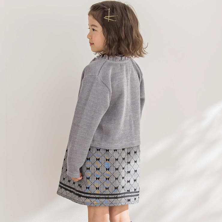 【店舗限定】スカラップニットカーディガン(95~160cm) | BeBe Petits Pois Vert | 詳細画像4 