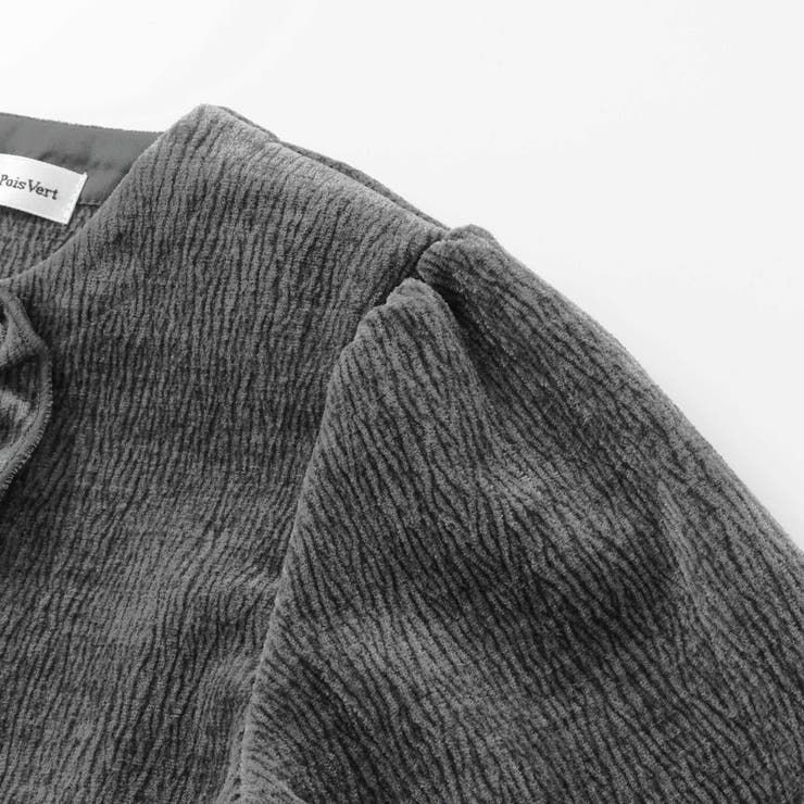 【店舗限定】【お揃い】起毛ジャガードフリルショートジャケット(95~150cm) | BeBe Petits Pois Vert | 詳細画像11 