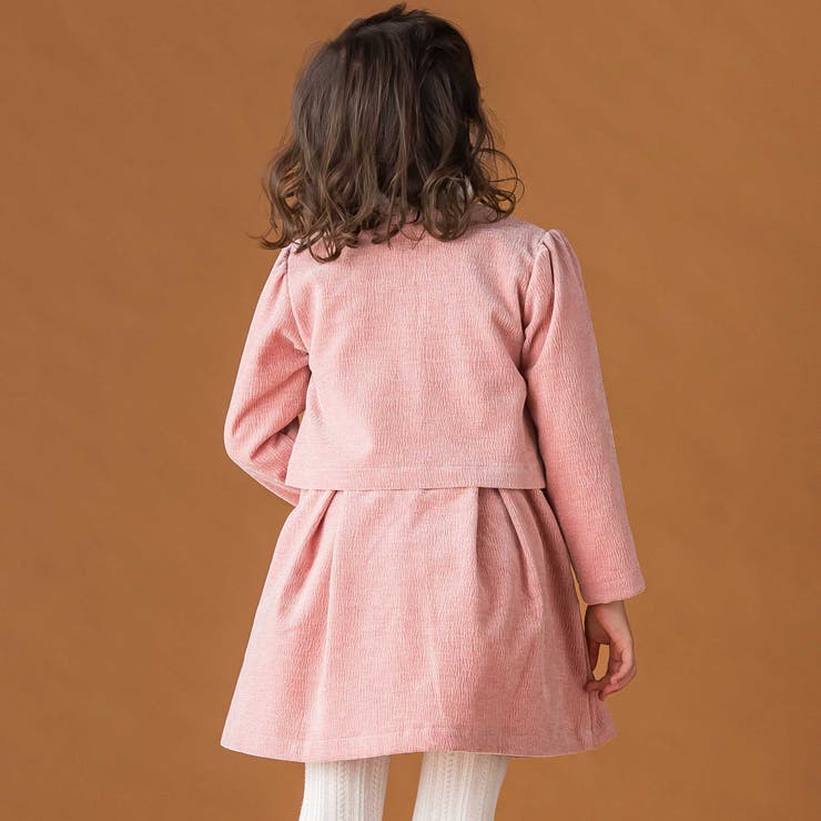 【店舗限定】【お揃い】起毛ジャガードフリルショートジャケット(95~150cm) | BeBe Petits Pois Vert | 詳細画像5 