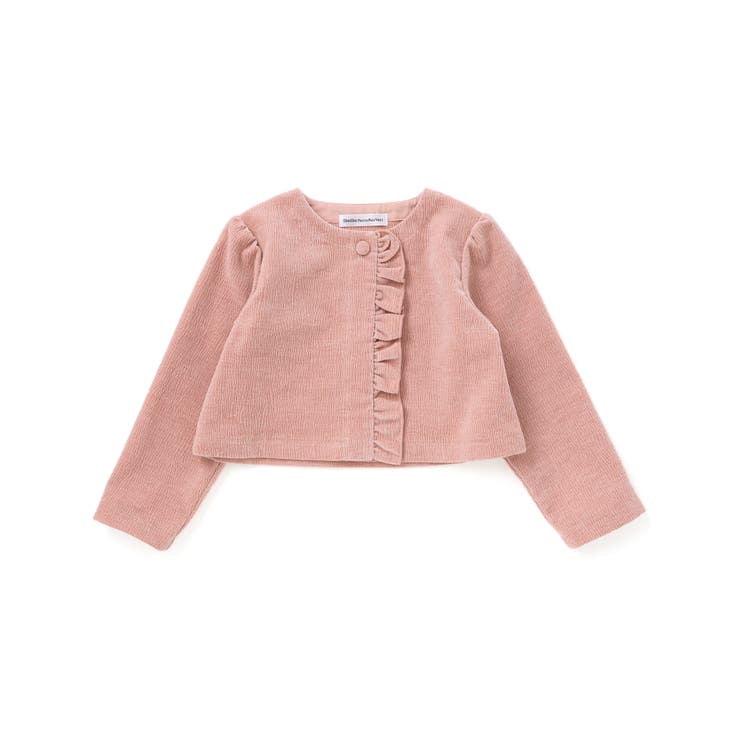【店舗限定】【お揃い】起毛ジャガードフリルショートジャケット(95~150cm) | BeBe Petits Pois Vert | 詳細画像6 