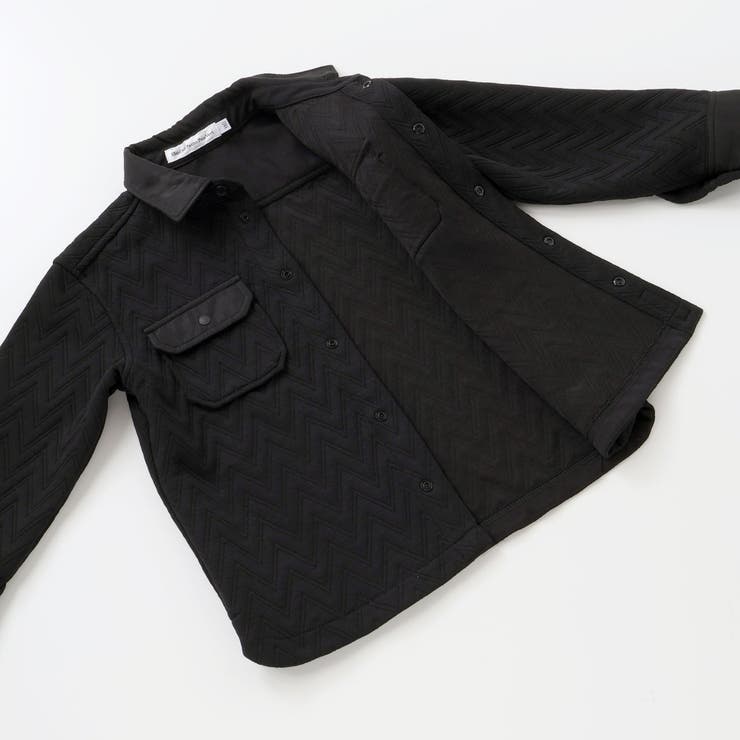 【店舗限定】ジグザグキルトジャガードシャツジャケット(95~150cm) | BeBe Petits Pois Vert | 詳細画像11 