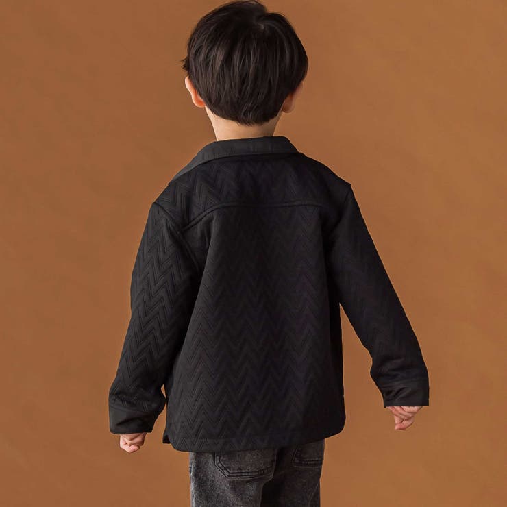 【店舗限定】ジグザグキルトジャガードシャツジャケット(95~150cm) | BeBe Petits Pois Vert | 詳細画像4 