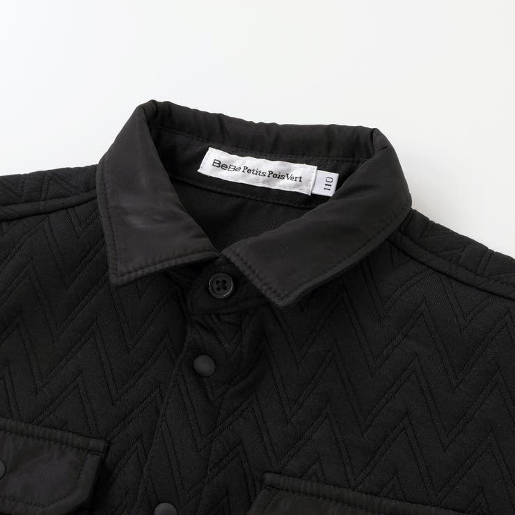 【店舗限定】ジグザグキルトジャガードシャツジャケット(95~150cm) | BeBe Petits Pois Vert | 詳細画像7 