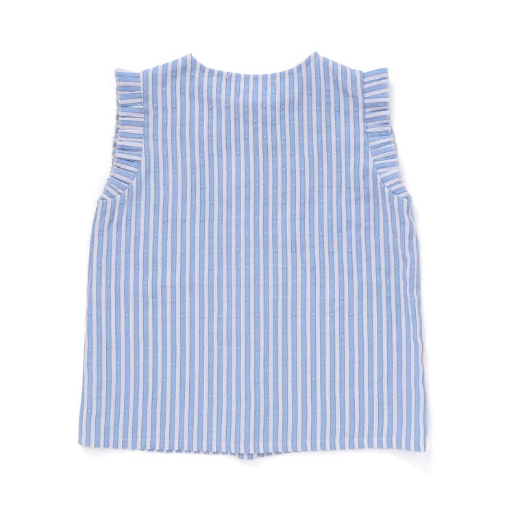 【店舗限定】ドビードットストライプノースリーブブラウス(95~150cm) | BeBe Petits Pois Vert | 詳細画像17 