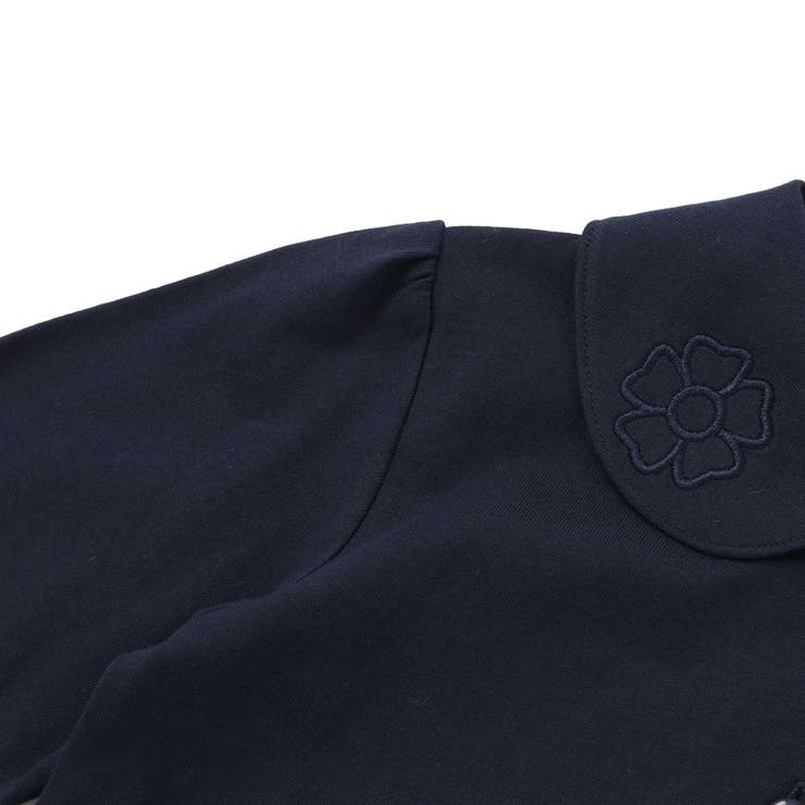 【店舗限定】襟付き花ワッペン刺しゅう天竺長袖ブラウス(95~150cm) | BeBe Petits Pois Vert | 詳細画像11 