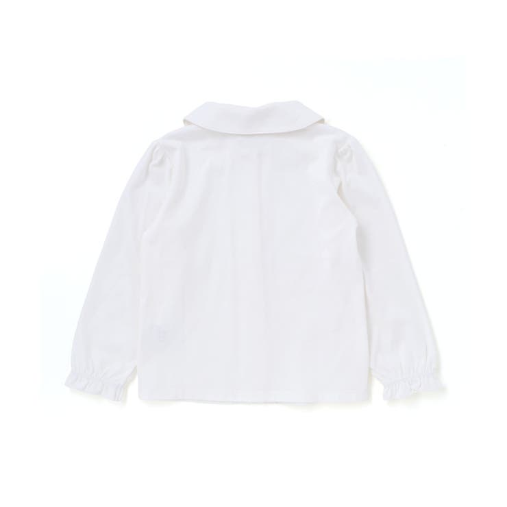 【店舗限定】襟付き花ワッペン刺しゅう天竺長袖ブラウス(95~150cm) | BeBe Petits Pois Vert | 詳細画像6 