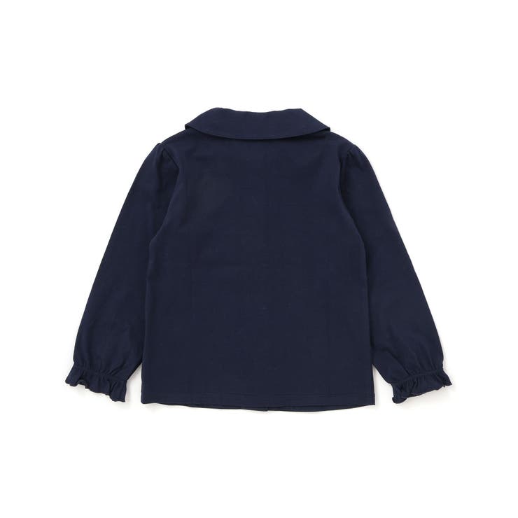 【店舗限定】襟付き花ワッペン刺しゅう天竺長袖ブラウス(95~150cm) | BeBe Petits Pois Vert | 詳細画像8 