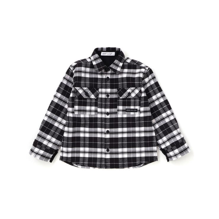 【店舗限定】【お揃い】チェックフラップポケット長袖シャツ(95~150cm) | BeBe Petits Pois Vert | 詳細画像11 