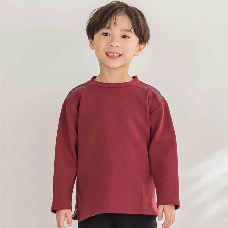 【店舗限定】ショルダーロゴ刺しゅうポンチ長袖トレーナー(95~150cm) | BeBe Petits Pois Vert | 詳細画像1 