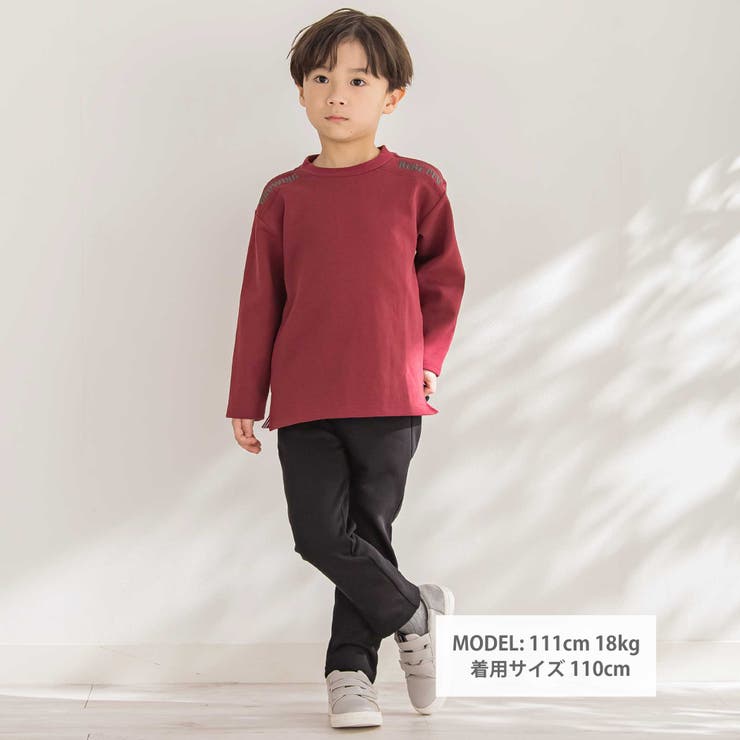 【店舗限定】ショルダーロゴ刺しゅうポンチ長袖トレーナー(95~150cm) | BeBe Petits Pois Vert | 詳細画像2 