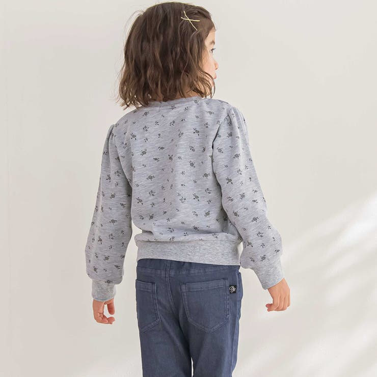 【店舗限定】花柄インクジェット裏毛長袖トレーナー(95~150cm) | BeBe Petits Pois Vert | 詳細画像3 