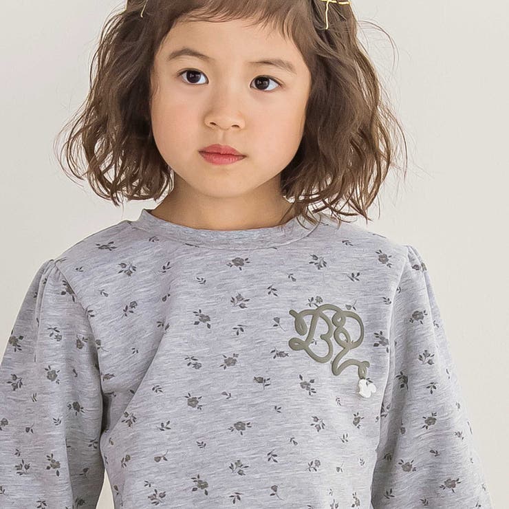 【店舗限定】花柄インクジェット裏毛長袖トレーナー(95~150cm) | BeBe Petits Pois Vert | 詳細画像4 