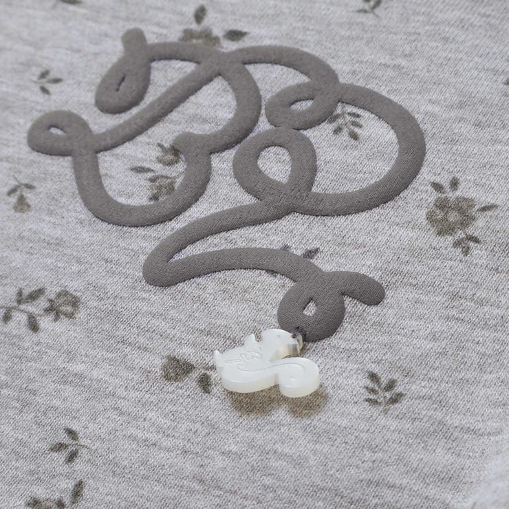 【店舗限定】花柄インクジェット裏毛長袖トレーナー(95~150cm) | BeBe Petits Pois Vert | 詳細画像9 