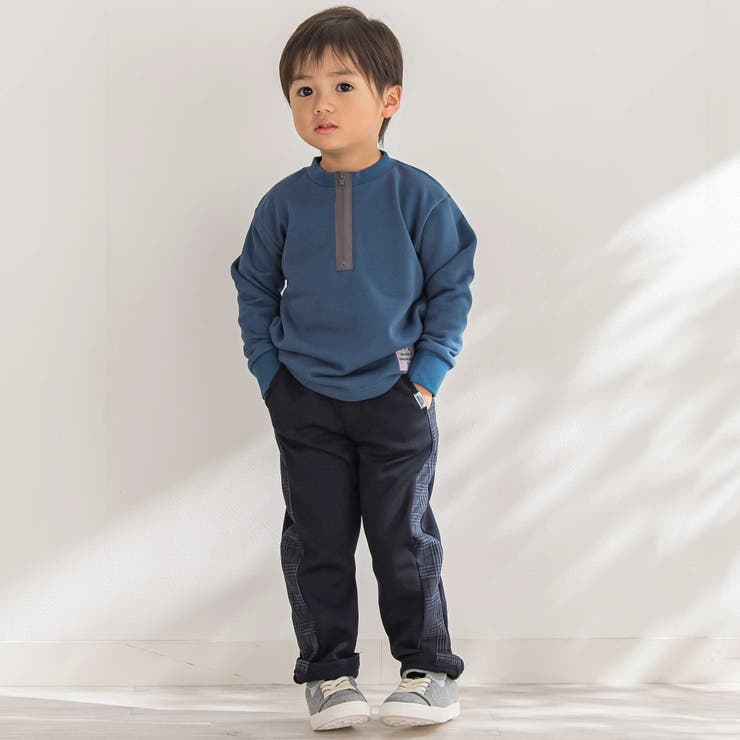 【店舗限定】ハーフジッププルオーバー(95~150cm) | BeBe Petits Pois Vert | 詳細画像4 