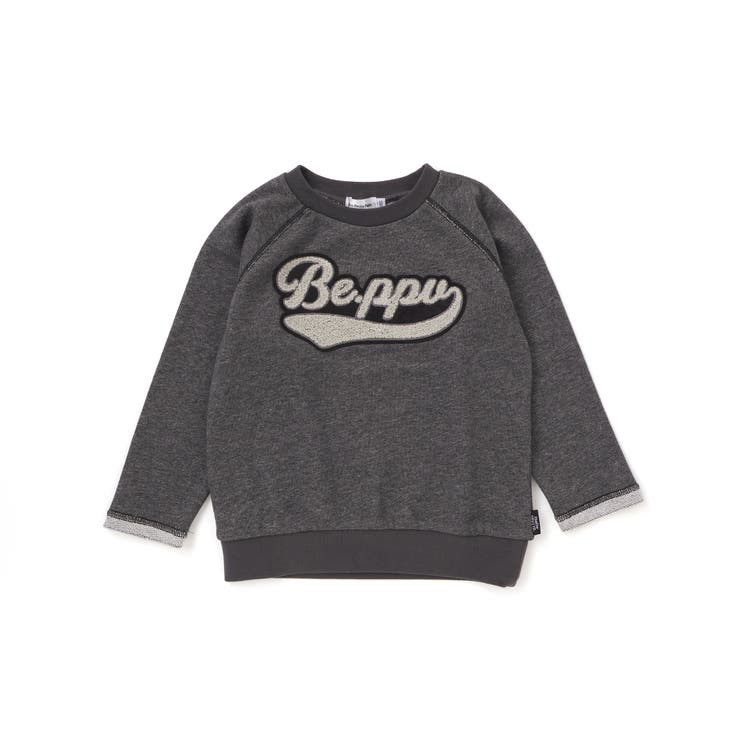 グレー | 【店舗限定】サガラワッペンラグラントレーナー(95~160cm) | BeBe Petits Pois Vert